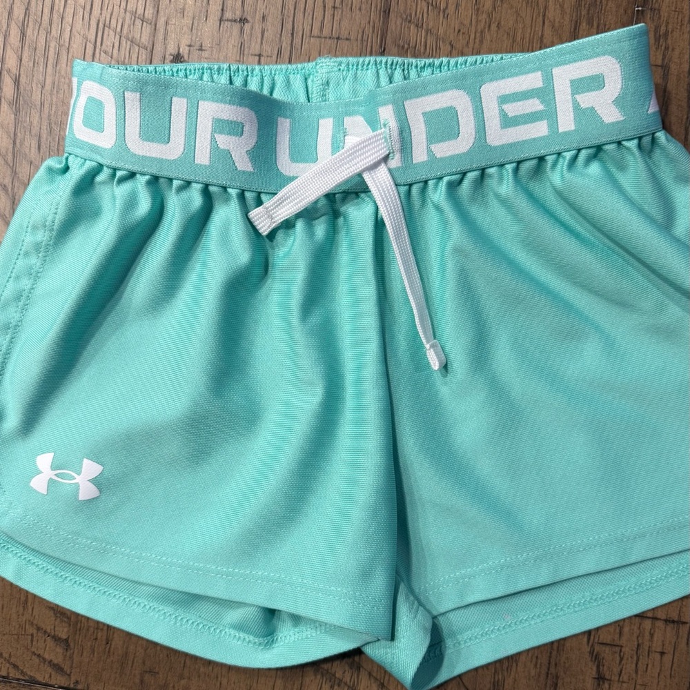 Under Armour Girls Youth XS Mint Green Athletic Shorts